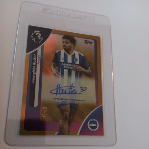 Georginio Rutter Autograph Numbered 42/50 Brighton Topps 2026 Premier League for sale on Ebay