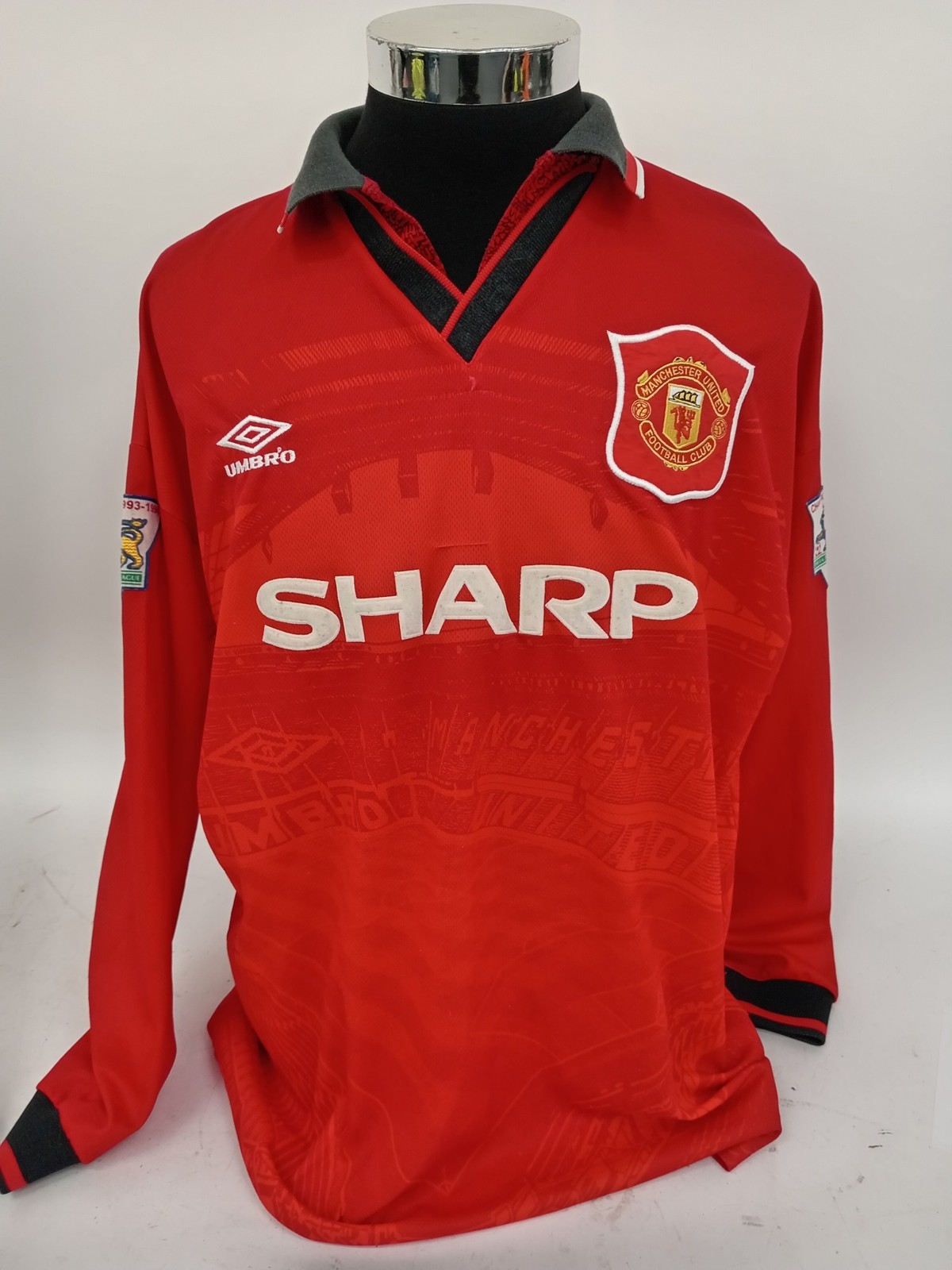 Manchester United 1994-96 Home Football Shirt XL Umbro Long-Sleeved #6 Pallister for sale on Ebay