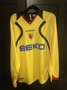 Watford Football Club Home Shirt 2007/08 Men’s  XXL Diadora Original Long Sleeve for sale on Ebay