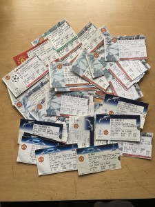 54 Manchester United Champions League Home Tickets 1996 to 2007. for sale on Ebay