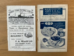 Manchester City v Grimsby Town 1947/8 Home / Away Programmes RARE for sale on Ebay