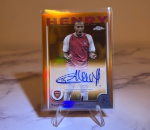 Thierry Henry 2024/25 Topps Chrome UCC Orange Auto 14/25 Arsenal - Jersey match for sale on Ebay