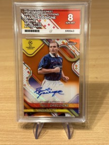 Paul Gascoigne Auto Orange /25 Topps Finest UCC 2024-25 Rangers England ACE 8 for sale on Ebay
