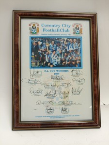 Coventry City FC 1987 FA Cup Winners Signed Framed Photo Display for sale on Ebay