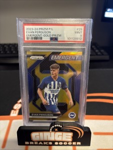 2023-24 Prizm Premier League Evan Ferguson Gold Emergent /10 PSA 9 Brighton for sale on Ebay