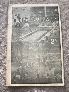 1 November 1947 Bury v West Bromwich Albion WBA for sale on Ebay