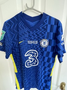 NikeChelsea Match Issue Vaporknit  Home  Carabao Final 22 Shirt Pullisic Signed for sale on Ebay