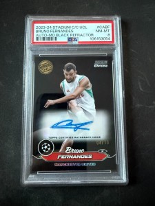 Topps Stadium Club PSA 8 Manchester City Bruno Fernandes /10 Members Only for sale on Ebay