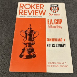 ORIGINAL… SUNDERLAND v NOTTS COUNTY 1972/73 FA CUP 3rd round replay  for sale on Ebay