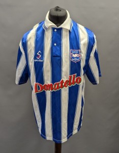 Vintage Men's SUPER LEAGUE Brighton & Hove Albion 1998-99 Home Shirt Size L T19 for sale on Ebay