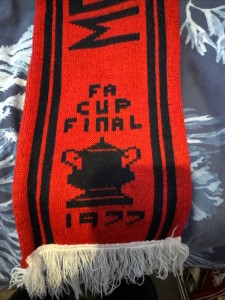 Manchester United 1977 Fa Cup Final Celebration Original Scarf. Rare. for sale on Ebay