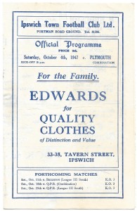 Ipswich Town Reserves v Plymouth Argyle Reserves 1947/48 programme for sale on Ebay