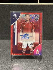 Zach Abbott /5 Auto Topps Premier League Nottingham Forest Rookie Colour Match for sale on Ebay