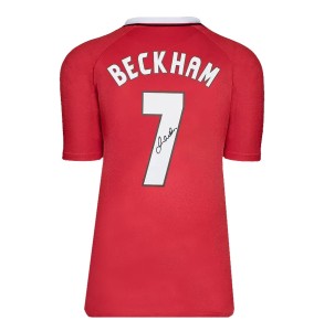 David Beckham Signed Manchester United 1999 Champions League Football Shirt COA for sale on Ebay