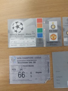 3 MANCHESTER UNITED EUROPEAN AWAY TICKETS TREBLE for sale on Ebay