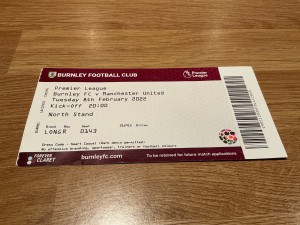 BURNLEY V MANCHESTER UTD 6/2/2022 TICKET for sale on Ebay