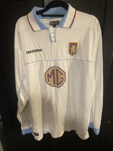 Aston Villa 2002/03 Longsleeve Away Shirt Rare 46/48 Size for sale on Ebay