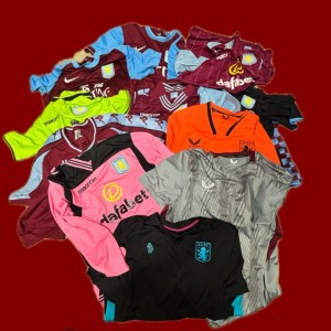 Bundle Of 11 Aston Villa Shirts - Various Sizes And Conditions for sale on Ebay