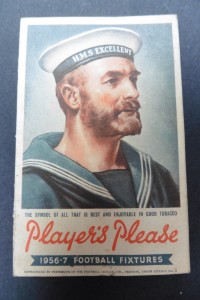 Player's Please Lincoln & Mansfield Town Football Fixtures Card 1956-7 Season for sale on Ebay