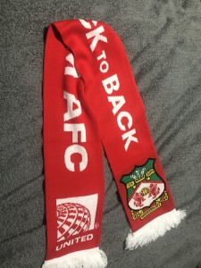 Rare Wrexham AFC ‘Back to Back to Back’ Football Match Day Scarf 8/11/25 for sale on Ebay