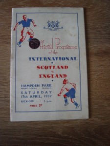 1937 SCOTLAND v ENGLAND - ORIGINAL PROGRAMME for sale on Ebay