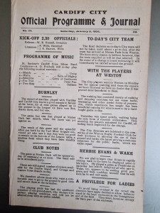 FA Cup 3rd Round Cardiff City v Burnley 9 January 1926 for sale on Ebay