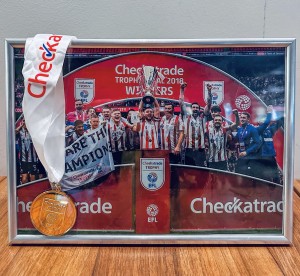 2017-18 Checkatrade Trophy Medal & Photo – Lincoln City FC – Charity Auction for sale on Ebay
