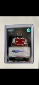 Eberechi Eze Auto /10 Topps Summer Signings ARSENAL for sale on Ebay