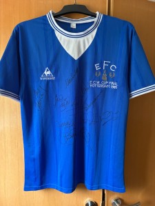 Everton 1985 European Cup Winners Cup Shirt BNWT Hand Signed x11 Autographs COA  for sale on Ebay