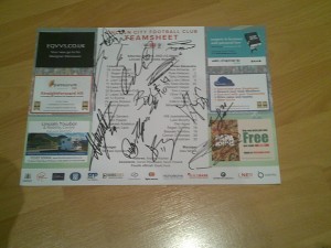 lincoln city v crewe team sheet signed by 15 lincoln players 2021/22 season for sale on Ebay