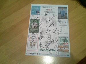lincoln city v cambridge utd team sheet signed by 18 cambridge players 2022/23 for sale on Ebay