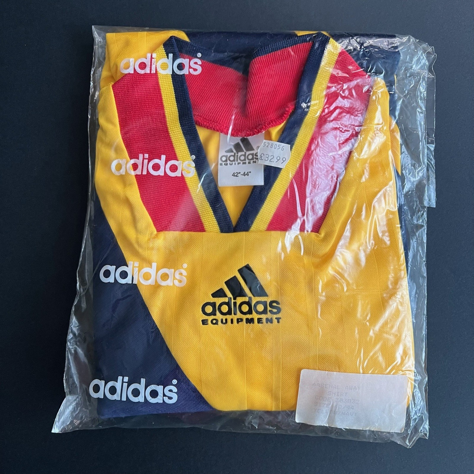 BNIB Authentic Original Adidas Arsenal 1993/1994 Away Shirt Mens Large (629)  for sale on Ebay