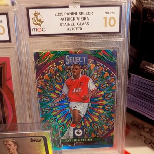 2025 Panini Select Stained Glass Patrick Vieira Arsenal MGC Graded 10 for sale on Ebay