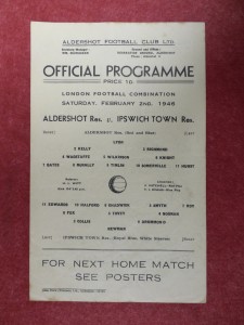 ALDERSHOT v IPSWICH TOWN | 1945/1946 | RESERVES | 2 FEB 1946 | UK FREEPOST for sale on Ebay