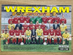 Hand Signed A4 Picture - Wrexham FC 1991/92 season - 19 signatures for sale on Ebay