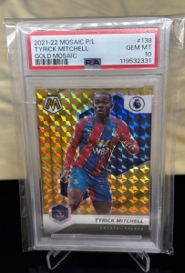 Panini Prizm 21/22 Tyrick Mitchell Gold Mosaic 1/10 Crystal Palace GRADE PSA 10! for sale on Ebay