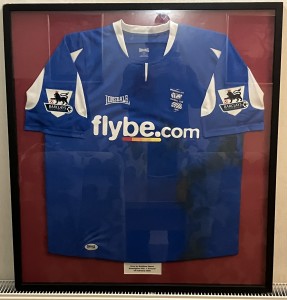 Birmingham City Framed Original Shirt worn by Matthew Upson 4/02-2006 v Arsenal for sale on Ebay
