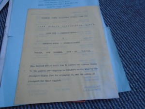 STOCKPORT COUNTY V DONCASTER ROVERS+STOKE CITY V SHEFFIELD UNITED  NIBLOE TEST for sale on Ebay