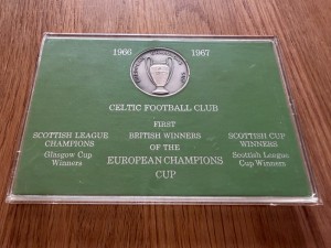 Original Celtic Football Club 1967 European Champions Solid Silver Medal In Case for sale on Ebay