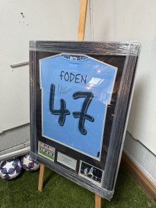Phil Foden Signed And Framed Manchester City Shirt With COA for sale on Ebay