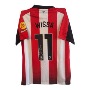 Yoane Wissa signed shirt BRENTFORD JERSEY VIDEO PROOF COA TONEY MBUEMO FRANK for sale on Ebay