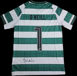 Martin O'Neill Hand Signed Celtic Anniversary Shirt Autograph Scotland COA PROOF for sale on Ebay