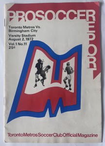 Toronto Metros v Birmingham City 2nd August 1972 for sale on Ebay