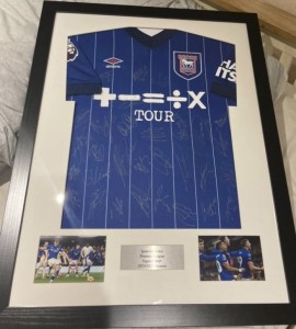 Ipswich Town Shirt 24/25 squad Signed framed  for sale on Ebay