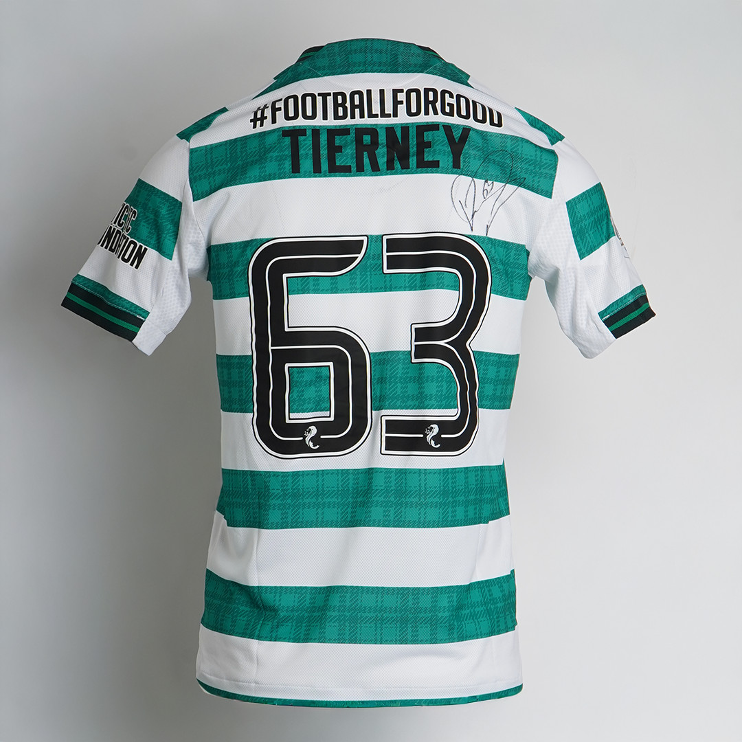 CELTIC FC FOUNDATION CHRISTMAS APPEAL LOGO SIGNED SHIRT- KIERAN TIERNEY for sale on Ebay