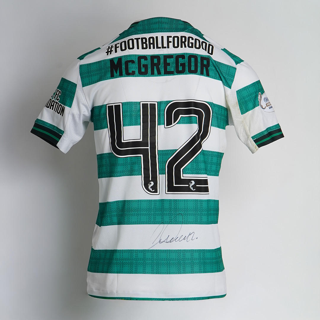 CELTIC FC FOUNDATION CHRISTMAS APPEAL LOGO SIGNED SHIRT - CALLUM MCGREGOR for sale on Ebay