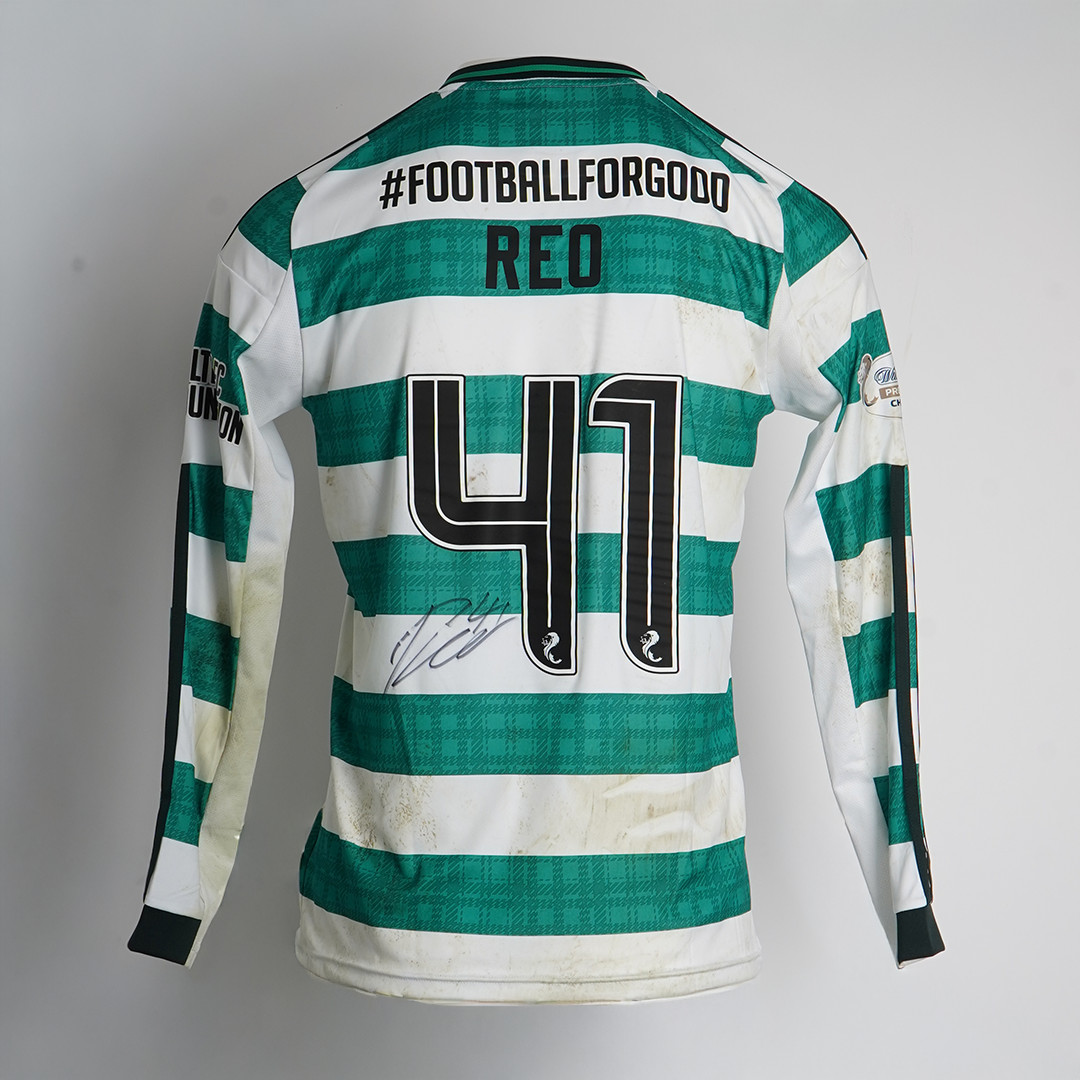 CELTIC FC FOUNDATION CHRISTMAS APPEAL LOGO SIGNED SHIRT - REO HATATE for sale on Ebay
