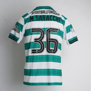 CELTIC FC FOUNDATION CHRISTMAS APPEAL LOGO SIGNED SHIRT - MARCELO SARACCHI for sale on Ebay