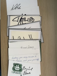 Plymouth Argyle - 30 in number crested/plain hand signed cards for sale on Ebay