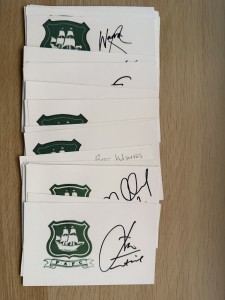 Plymouth Argyle - 32 hand signed plain/crested cards for sale on Ebay